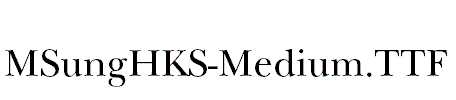 MSungHKS-Medium MSungHKS-Medium