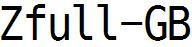正体(简)中文点阵字Zfull-GB