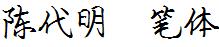 陈代明硬笔体2012演示版