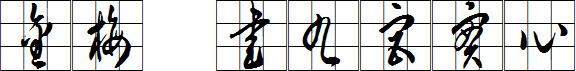 金梅草书九宮實心