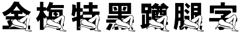 金梅特黑蹲腿字形