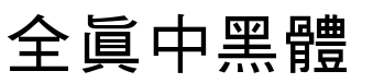 全真中黑体