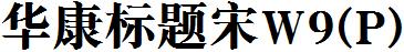 华康标题宋W9(P)