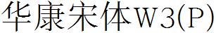 华康宋体W3(P)