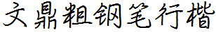 文鼎粗钢笔行楷