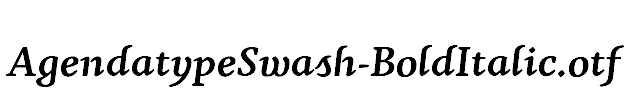 AgendatypeSwash-BoldItalic