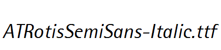 ATRotisSemiSans-Italic