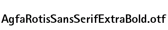 AgfaRotisSansSerifExtraBold