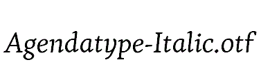 Agendatype-Italic