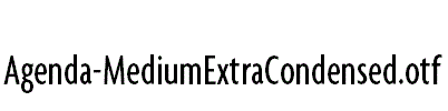 Agenda-MediumExtraCondensed