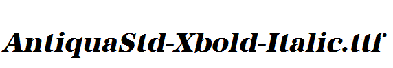 AntiquaStd-Xbold-Italic