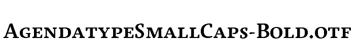 AgendatypeSmallCaps-Bold