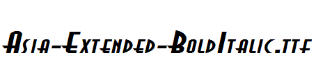 Asia-Extended-BoldItalic