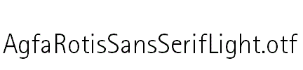 AgfaRotisSansSerifLight