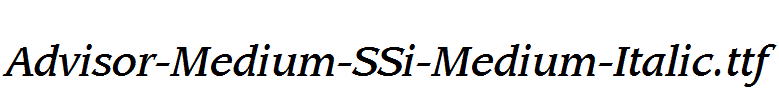 Advisor-Medium-SSi-Medium-Italic