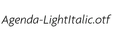 Agenda-LightItalic