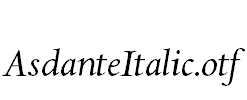 AsdanteItalic