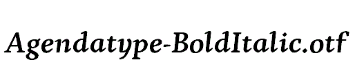 Agendatype-BoldItalic