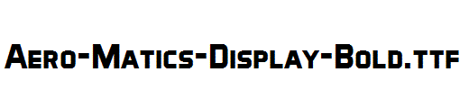 Aero-Matics-Display-Bold