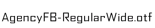 AgencyFB-RegularWide