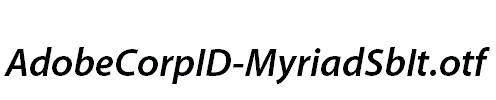 AdobeCorpID-MyriadSbIt