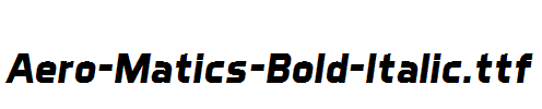 Aero-Matics-Bold-Italic