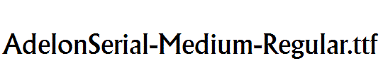 AdelonSerial-Medium-Regular