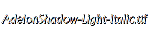 AdelonShadow-Light-Italic