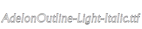 AdelonOutline-Light-Italic