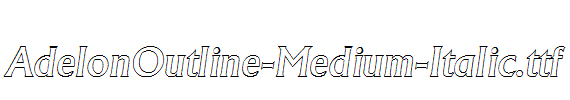 AdelonOutline-Medium-Italic