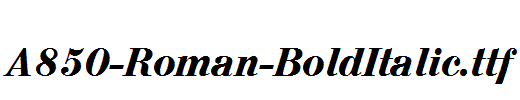 A850-Roman-BoldItalic