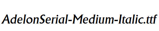 AdelonSerial-Medium-Italic