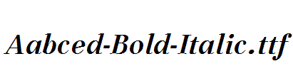 Aabced-Bold-Italic