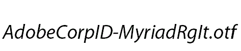 AdobeCorpID-MyriadRgIt