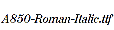 A850-Roman-Italic
