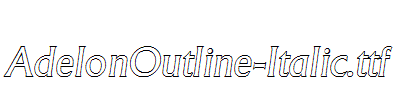 AdelonOutline-Italic