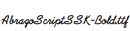 AbrazoScriptSSK-Bold