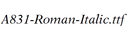 A831-Roman-Italic