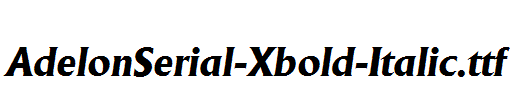 AdelonSerial-Xbold-Italic
