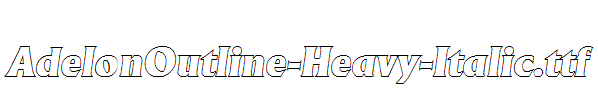 AdelonOutline-Heavy-Italic