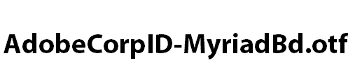 AdobeCorpID-MyriadBd