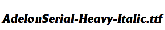 AdelonSerial-Heavy-Italic