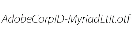 AdobeCorpID-MyriadLtIt