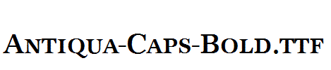 Antiqua-Caps-Bold