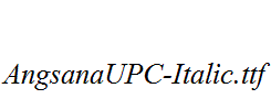 AngsanaUPC-Italic