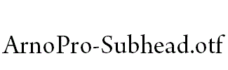 ArnoPro-Subhead