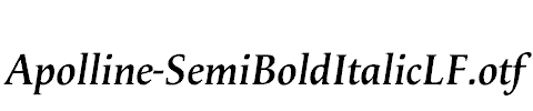 Apolline-SemiBoldItalicLF