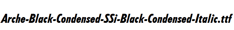Arche-Black-Condensed-SSi-Black-Condensed-Italic