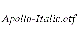 Apollo-Italic