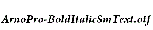 ArnoPro-BoldItalicSmText